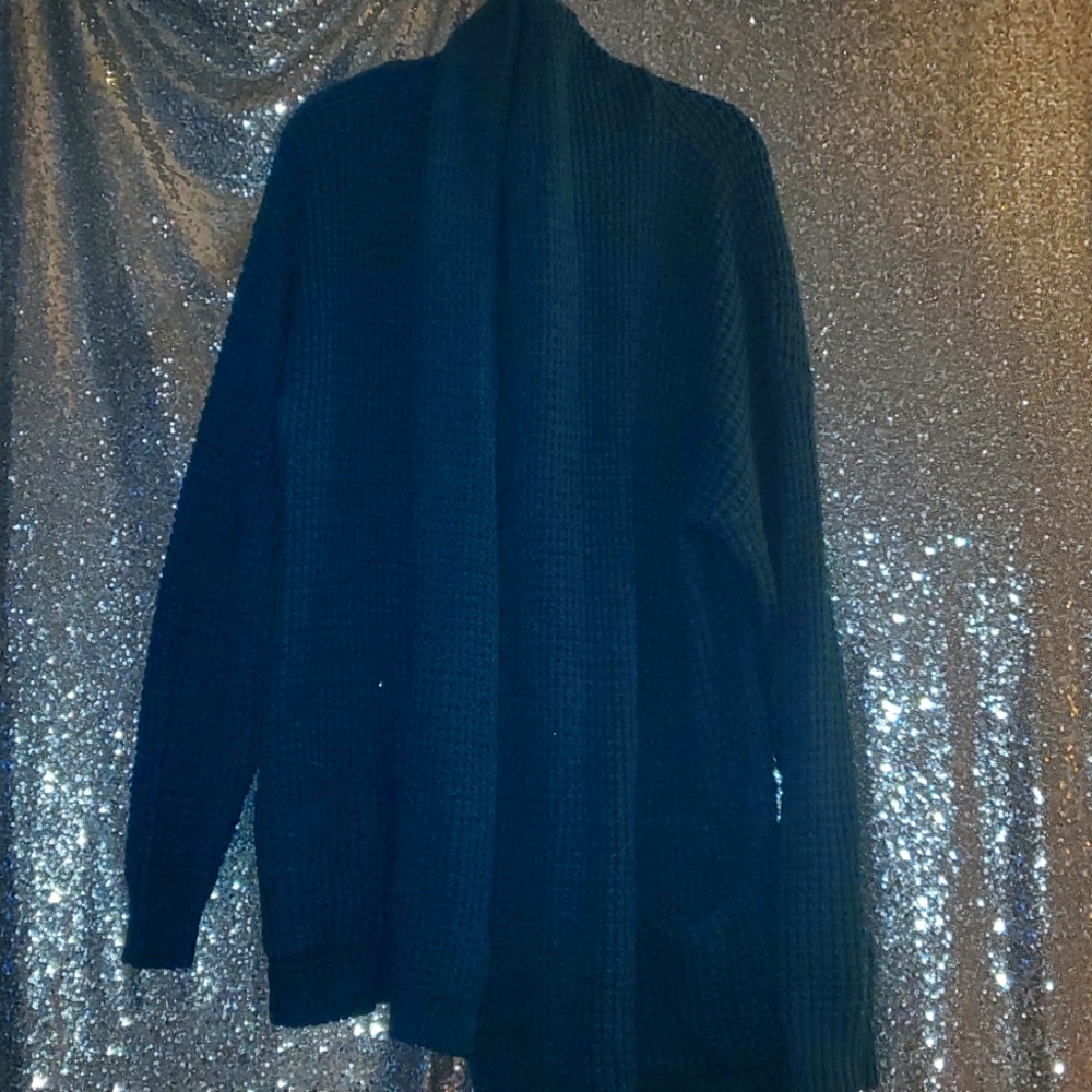 THICK TEAL CARDIGAN
